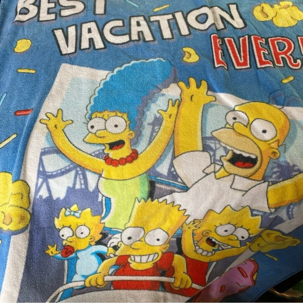 The Simpsons Universal Studios beach towel Theme Park Best Vacation Ever